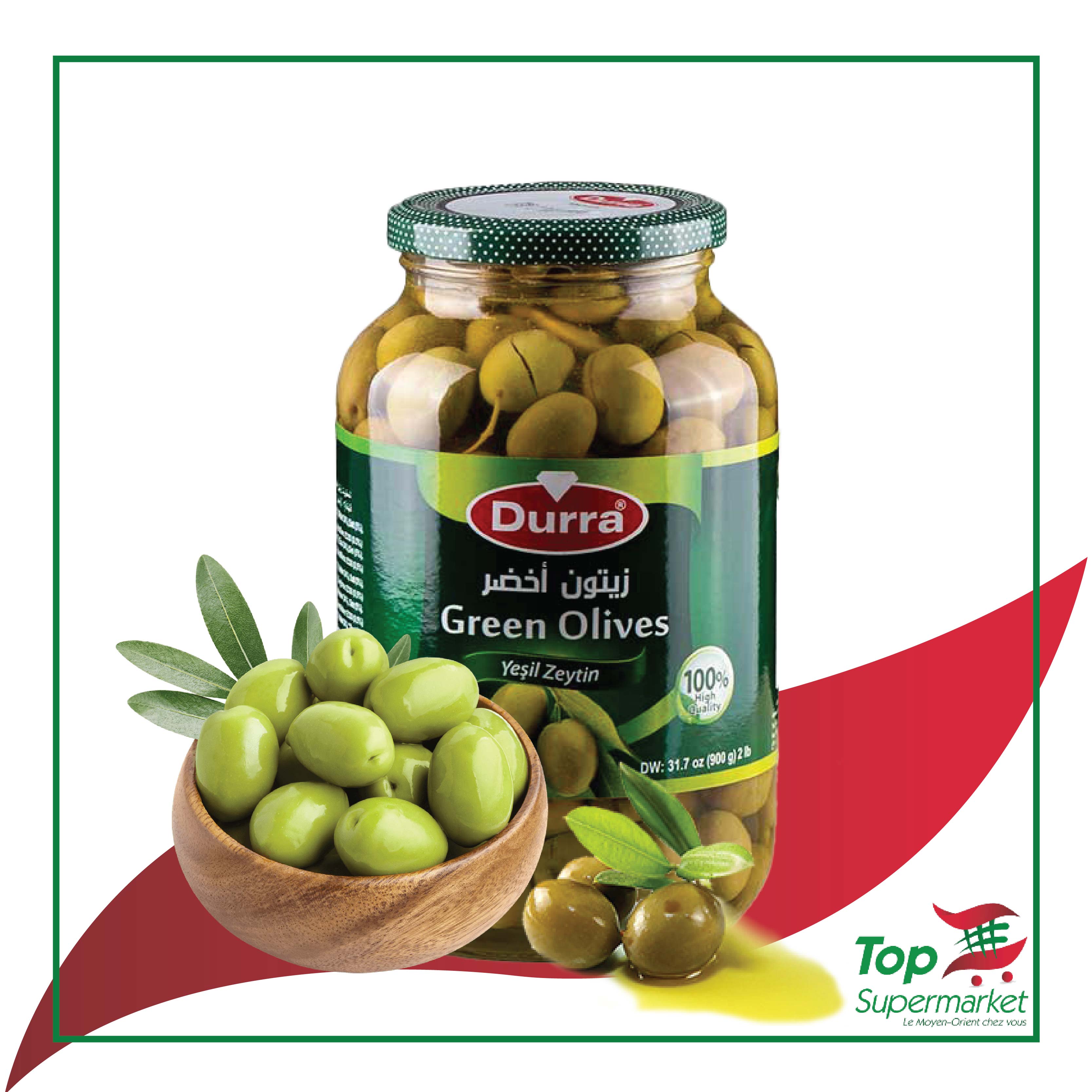 Durra Green Olives Alep (Glas) 1400gr